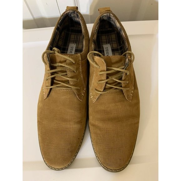 Steve Madden P-Geraro Men’s Sz 12 Casual‎ Lace Up Oxford Shoe Tan/Brown
